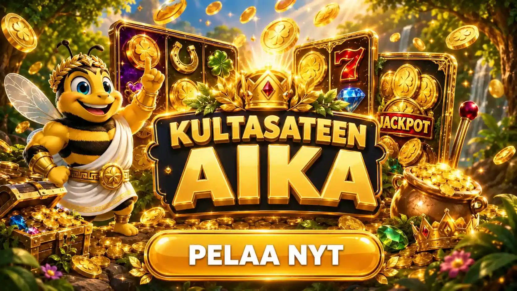 Pelaa kultasade-aiheista kolikkopeliä nyt