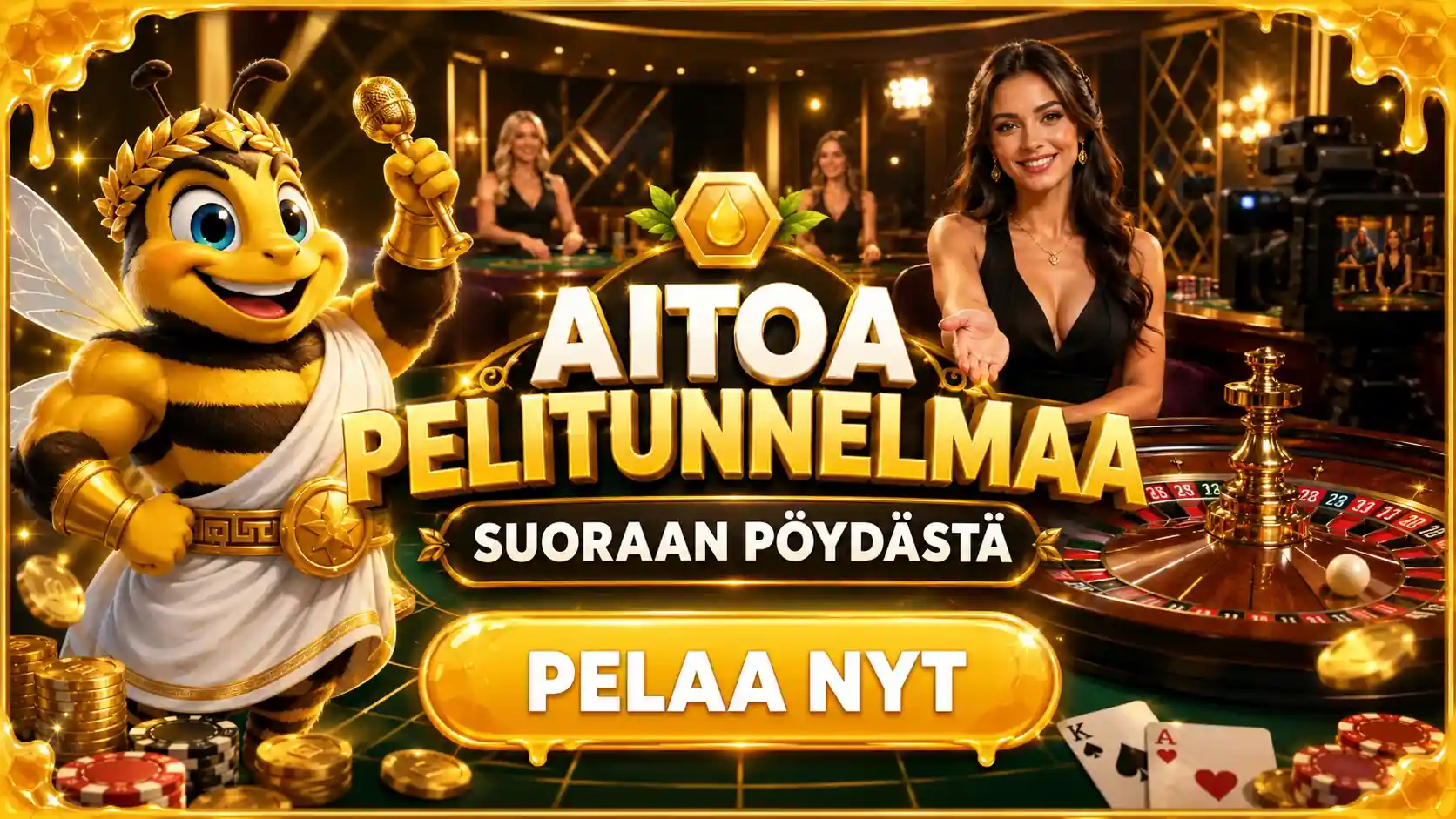 Pelaa aidossa live-kasinossa suoraan pöydästä