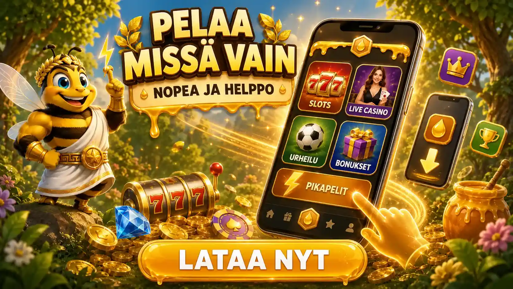 Pelaa mistä vain helposti mobiilisovelluksella